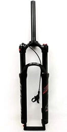 UPPVTE Mountain Bike Fork UPPVTE 26 / 27.5 / 29 Air MTB Suspension Fork, Travel 100mm with Damping Adjustment Bike Front Forks 1-1 / 8" Manual / Remote Lockout QR 9mm Forks (Color : Matte Black-rl, Size : 27.5INCH)