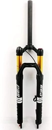 UPPVTE Mountain Bike Fork UPPVTE 26 27.5 29" MTB Air Suspension Fork, Bike Front Forks with Rebound Adjust 1-1 / 8 Manual Lockout 28.6mm QR Travel 100mm Forks (Color : Black, Size : 26INCH)