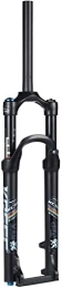 UPPVTE Spares UPPVTE 26inch Mountain Bike Suspension Forks, 1-1 / 8" MTB Shock Fork Aluminum Alloy Disc Brake Damping Adjustment Travel 100mm Forks (Color : Black, Size : 29inch)