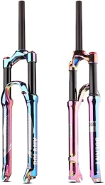 UPPVTE Mountain Bike Fork UPPVTE 27.5 / 29" Air MTB Suspension Fork, QR 9mm Travel 100mm Manual Lockout Disc Brake Bike Forks 1-1 / 8" Ultralight Gas Shock XC Bicycle Forks (Color : Multicolor, Size : 29 inch)