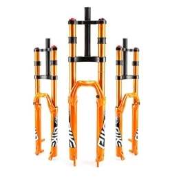 UPPVTE Mountain Bike Fork UPPVTE 27.5 / 29in Air Mountain Bike Suspension Forks, Lightweight Alloy 1-1 / 8" Double Shoulder Quick Release Air Fork 150mm Travel Forks (Color : Orange, Size : 27.5inch)