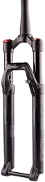 UPPVTE Mountain Bike Fork UPPVTE 27.5 29In Mountain Bike Fork, 1-1 / 2" Bicycle Air Suspension Fork with Damping Adjustment Thru Axle 15mm Travel 100mm Forks (Color : Black, Size : 29inch)