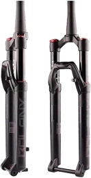 UPPVTE Spares UPPVTE 27.5 29inch Bicycle Suspension Forks, Thru Axle 15 mm Tapered 1-1 / 2" Air MTB Bicycle Fork Rebound Adjust Travel 100mm Disc Brake Forks (Color : Tapered Manual, Size : 29 inch)