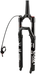 UPPVTE Mountain Bike Fork UPPVTE Air Bike Suspension Fork 27.5 29In, Travel 100mm QR 9mm Disc Brake Straight / Tapered Tube Aluminum Alloy Mountain Bicycle Fork Forks (Color : Tapered Remote, Size : 27.5 inch)