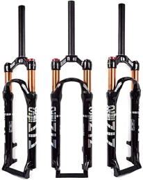 UPPVTE Mountain Bike Fork UPPVTE Air Mountain Bicycle Suspension Forks 26 27.5 29in, 1-1 / 8" Travel 100mm Front Forks QR 9mm Disc Brake Aluminum Alloy Front Fork Forks (Color : Straight Manual, Size : 27.5 inch)