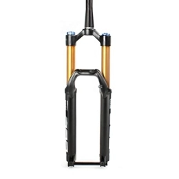 UPPVTE Mountain Bike Fork UPPVTE Air Mountain Bike Suspension Fork, 15 * 110mm Axle 27.5 / 29inches Bicycle Shock Absorber Forks 160mm Travel Rebound Adjustment 1-1 / 2" Forks (Color : Gold, Size : 27.5inch)
