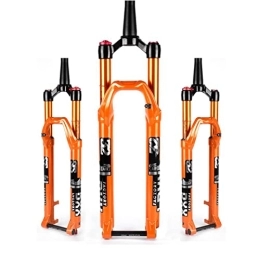 UPPVTE Mountain Bike Fork UPPVTE Air Mountain Bike Suspension Forks, 27.5 / 29in Ultralight Aluminum Alloy 140mm Travel with Scale 1-1 / 2" Rebound Adjustment Forks (Color : Orange, Size : 29inch)
