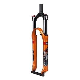 UPPVTE Mountain Bike Fork UPPVTE Air Suspension Fork, 26 / 27.5 Inch Disc Brake Travel 120mm MTB Air Fork Shoulder Control Straight Tube Bicycle Accessories (Color : Orange, Size : 27.5inch)