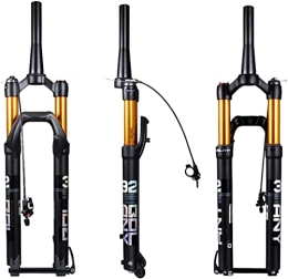 UPPVTE Mountain Bike Fork UPPVTE Air Suspension Fork 27.5 29In, Mountain Bike Front Fork1-1 / 2 Travel 100mm Magnesium Alloy Thru Axle 15mm Disc Brake Air Fork Forks (Color : Remote Lockout, Size : 27.5 inch)