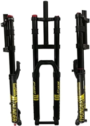 UPPVTE Spares UPPVTE Downhill Bike Suspension Fork, Manual Lockout Rebound Adjust Straight Steerer MTB Bicycle Fork Air Shock Absorber DH Downhill Forks (Color : Yellow, Size : 27.5inch)