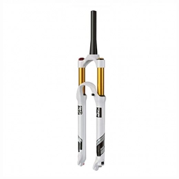 UPPVTE Spares UPPVTE MTB Bicycle Air Front Fork 26 / 27.5 / 29 Inch, Stroke 130mm Ultralight Alloy Cone Tube (HL / RL) Rebound Adjustment QR 9mm White (Color : Cone tube HL, Size : 27.5inch)