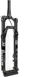 UPPVTE Mountain Bike Fork UPPVTE MTB Bicycle Suspension Forks 26 27.5 29in, Thru Axle 15mm Disc Brake Damping Rebound Adjustment Air Bike Fork 1-1 / 2" Travel 100mm Forks (Color : Black, Size : 29 inch)