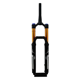 UPPVTE Mountain Bike Fork UPPVTE Suspension Fork, Shoulder Control 27.5 / 29 Inch Stroke 165mm Straight / Cone Tube Disc Brakes Damping Adjustment, For MTB Bike (Color : Cone tube, Size : 27.5inch)