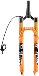 UPVPTK Spares UPVPTK 26 / 27.5 / 29" Air Suspension Forks, 100mm Travel Damping Adjust Front Fork HL / RL Disc Brake QR 9mm 1770g 1-1 / 2" Mountain Bike Fork (Color : Orange Rl, Size : 29inch)