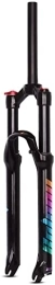 UPVPTK Spares UPVPTK 26 / 27.5 / 29'' Mountain Bike Suspension Fork, MTB Air Front Forks QR 9mm Disc Brake Travel 100mm 1-1 / 8" Manual Lockout 1670G Forks (Color : Black, Size : 27.5inch)