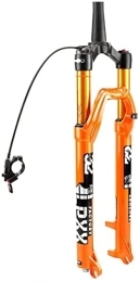 UPVPTK Mountain Bike Fork UPVPTK 26 / 27.5 / 29 MTB Air Fork, 1-1 / 2" Mountain Bike Suspension Forks Ultralight HL / RL Disc Brake Bicycle Front Fork 9mm QR 100mm Travel Forks (Color : Orange Rl, Size : 27.5'')