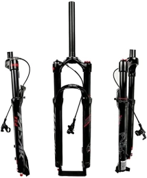 UPVPTK Mountain Bike Fork UPVPTK 26 / 27.5 / 29Inch MTB Bicycle Suspension Forks, Air Shock Absorber Disc Brake Fork Straight 1-1 / 8" Travel 105mm RL for XC / AM / FR Forks (Color : Bright Black, Size : 27.5inch)