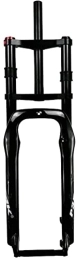 UPVPTK Mountain Bike Fork UPVPTK 26In E-Bike Double Shoulder Suspension Air Fork, 9mm QR 1-1 / 8" Beach Snow Bike Fat Fork for 4.0 Fat Tires DIsc Brake 100mm Travel Forks (Color : Black, Size : 26inch)