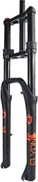 UPVPTK Spares UPVPTK BMX Suspension Fork 26", 1-1 / 8" Steerer Bicycle Fork 150mm Travel Air Damping for 4.0" Fat Tire QR MTB Disc Brake Forks Forks (Color : Black, Size : 26")