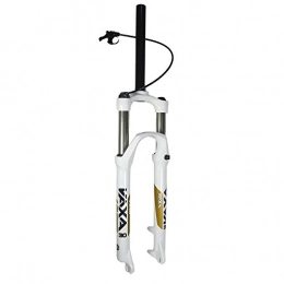 VAXA Mountain Bike Fork VAXA 30 ZOOM 595S(AMS) RL / O Remote Quick Lock Suspension Fork for Mountain Bike MG&AL 100MM Travel Preload Adjustable 1-1 / 8" QR and Disc (White, 650B / 27.5")