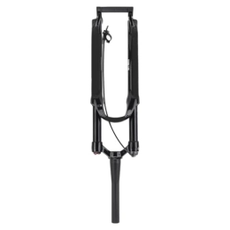 VGEBY Mountain Bike Fork VGEBY Mountain Bike Front Fork, 26in Air Fork Bicycle Shock Absorbing Front Fork Tapered Remote Lockout Black Tube