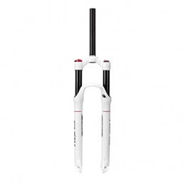 VHHV Mountain Bike Fork VHHV 26" 27.5" 29" Cycling Air Suspension Forks, 1-1 / 8" Lightweight Alloy Mountain Bike Front Fork Travel: 120mm Absorber (Color : White, Size : 27.5 inches)
