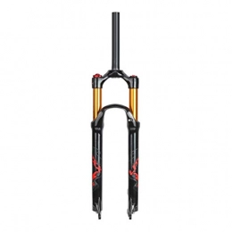 VHHV Mountain Bike Fork VHHV 26 27.5 29 Inch Bike Suspension Forks, Lightweight Alloy 1-1 / 8" MTB Air Front Fork 100mm Travel (Color : Red, Size : 26 inch)