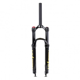 VHHV Spares VHHV 26" 27.5" 29" Suspension Fork Black Magnesium Alloy 1-1 / 8" Air System Manual Lockout Bicycle Forks (Color : Golden, Size : 27.5 inches)
