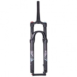 VHHV Spares VHHV 26" 27.5 Inch Bike Tapered Suspension Fork, Magnesium Alloy High Strength Air Front Forks Travel: 120mm - Black (Size : 26 inch)