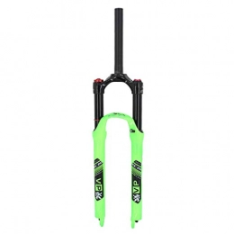 VHHV Spares VHHV 26" 27.5" Mountain Bike Suspension Fork, 1-1 / 8" Aluminum Alloy Air Forks Shock Absorber Shoulder Control Travel: 100mm (Color : Green, Size : 27.5 inch)