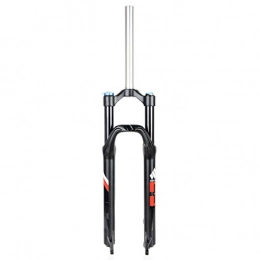 VHHV Spares VHHV Aluminum Alloy Suspension Fork 26 27.5 29 Inch MTB Bike Forks 1-1 / 8 Shock Absorber 9mm Quick Release Travel: 100mm (Color : Black red, Size : 27.5 inches)