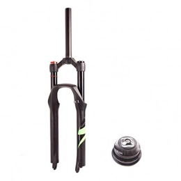 VHHV Spares VHHV Bike Fork 26 27.5 29 Inch 120MM Travel MTB Suspension Forks, 1-1 / 8" with Bicycle Headset Set 44-55mm (Color : Green, Size : 27.5")