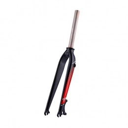 VHHV Spares VHHV Cycling Rigid Forks 26" 27.5inch, 1-1 / 8" Lightweight Aluminum Alloy Disc Brake Only Suspension Fork - 722g Absorber (Color : Red, Size : 27.5 inch)