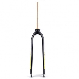 VHHV Spares VHHV Cycling Rigid Forks 26" 27.5inch, 1-1 / 8" Lightweight Aluminum Alloy Disc Brake Only Suspension Fork - 722g Absorber (Color : Yellow, Size : 26 inch)