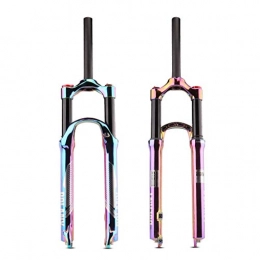 VHHV Spares VHHV Mountain Bike Front Fork 27.5 / 29 Inches，Vacuum-plated Colorful Damping Air Fork Air forks (Color : Straight Manual lockout, Size : 29)