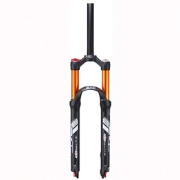 VHHV Mountain Bike Fork VHHV Mountain Bike Suspension Fork 26 / 27.5 Inches, Magnesium Alloy Double Air Chamber with Damping Adjustment MTB Air Fork (Color : Black, Size : 27.5)