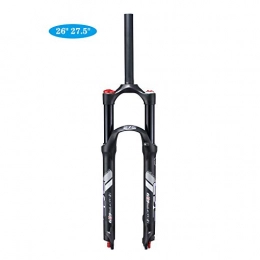VHHV Mountain Bike Fork VHHV MTB Front Fork Suspension 26" 27.5 Inch Mountain Bike Forks, 120mm Travel 1-1 / 8" Lightweight Alloy Cycling Accessories - Black / Unisex (Color : B, Size : 27.5 inch)