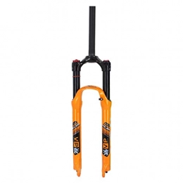 VHHV Mountain Bike Fork VHHV MTB Mountain Bicycle Air Suspension Fork, 1-1 / 8" Aluminum Alloy Front Forks for 26 / 27.5 Inch Bike - Orange / Black (Color : Orange, Size : 27.5 inch)