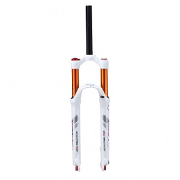 VHHV Spares VHHV MTB Suspension Fork 26 / 27.5 Inch, 1-1 / 8" Travel: 120mm White Mountain Bike Air Front Fork Lightweight Alloy (Size : 26 inches)
