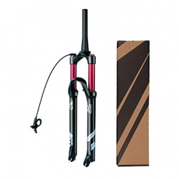 VPPV Mountain Bike Fork VPPV 26 Inch 27.5 ”MTB Air Fork, Tapered Tube Shock Absorber 29er Gas Fork Travel 120 mm With Damping Adjustment (Color : Remote Lock-B, Size : 27.5 in)