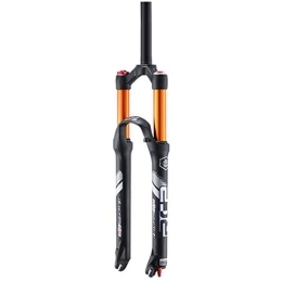 VPPV Mountain Bike Fork VPPV 26 Inch MTB Air Fork, Tapered Tube Bike Downhill Suspension Remote Control With Damping Adjustment Travel 120mm (Color : Gold, Size : 26inch)