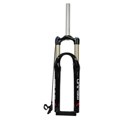 VPPV Mountain Bike Fork VPPV 26 Inch MTB Bicycle Suspension Fork, Aluminum Alloy Bike Remote Lock Out 1-1 / 8" Disc 27.5 Inch Gas Fork Suspension Travel 100mm (Color : Black, Size : 27.5 inch)