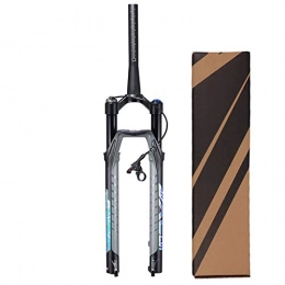 VPPV Mountain Bike Fork VPPV 27.5 Inch Mountain Suspension Fork, Tapered Tube Remote Control Downhill MTB Forks With Damping Adjustment Travel 120mm (Color : Tapered tube, Size : 29inch)