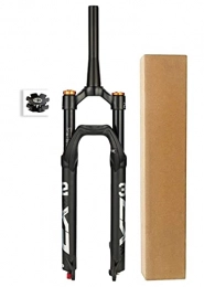 VPPV Mountain Bike Fork VPPV Aluminum Alloy MTB Forks 26 / 27.5 / 29 Inch, Travel 120mm Straight Steerer 1-1 / 8 ” Mountain Cycling Suspension Forks Tire 1.5~2.8 Inch (Color : Tapered Manual lock, Size : 27.5 inch)