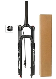 VPPV Mountain Bike Fork VPPV Aluminum Alloy MTB Forks 26 / 27.5 / 29 Inch, Travel 120mm Straight Steerer 1-1 / 8 ” Mountain Cycling Suspension Forks Tire 1.5~2.8 Inch (Color : Tapered Remote lock, Size : 29 inch)