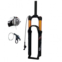 VPPV Spares VPPV Mountain Bicycle Air Forks 26 / 27.5 Inch, Straight Tube Shoulder Control Damping Adjust 29" MTB Fork Travel 120mm (Color : Remote control, Size : 27.5inch)