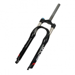 VPPV Mountain Bike Fork VPPV Mountain Bicycle Suspension Fork 26 Inch, Straight Tube 1-1 / 8" Disc Downhill Lock Out Mechanical Shock Forks (Color : Black)