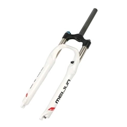 VPPV Mountain Bike Fork VPPV Mountain Bicycle Suspension Fork 26 Inch, Straight Tube 1-1 / 8" Disc Downhill Lock Out Mechanical Shock Forks (Color : White)