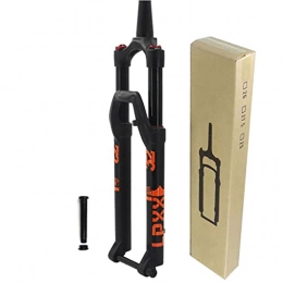 VPPV Mountain Bike Fork VPPV MTB Bike Air Fork 26 / 27.5 / 29 Inch, 140mm Travel Aluminum Alloy 1-1 / 2" Tapered Tube Thru Axle 15mm×100mm with Rebound Damping (Color : Cone tube, Size : 27.5 inch)