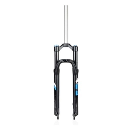 VPPV Mountain Bike Fork VPPV MTB Bike Suspension Forks 26 Inch, Aluminum Alloy Mountain Road Bikes Cycling Straight Tube 1-1 / 8" 27.5" Disc Travel 100mm (Color : Blue, Size : 26 inch)